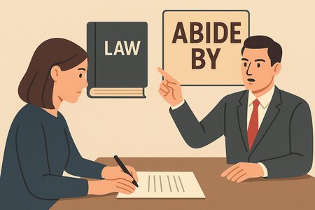 phrasal verb 'abide by'