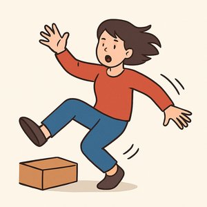 phrasal verb 'fall over'