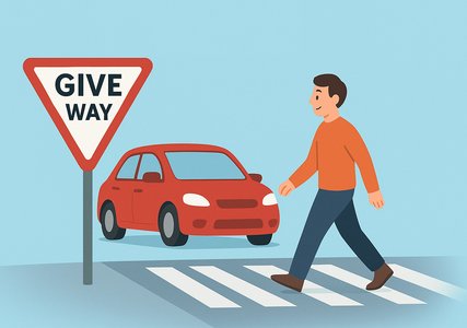 phrasal verb 'give way'
