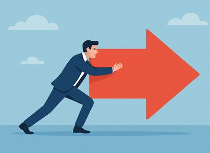 phrasal verb 'push forward'