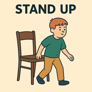 phrasal verb 'stand up'